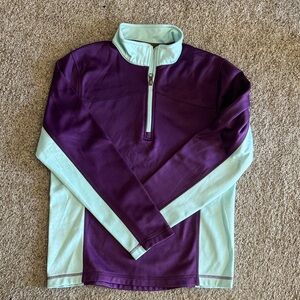 LIKE NEW! Boulder Gear Kids XL Purple and Turquoise Midlayer Quarter-Zip Sweater